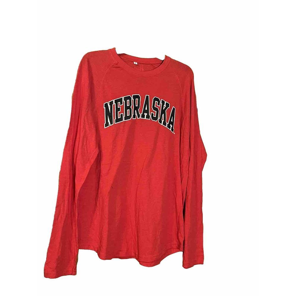 UNIVERSITY‎ OF NEBRASKA MEN'S RED LONG-SLEEVE TSHIRT SIZE LARGE NWT Sample